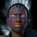 Geschminktes Zirkuspferd