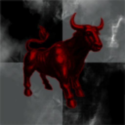 The shadow of red bull