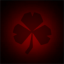 Black flowers on a red ground