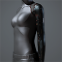 Women's 'Vise' Cybernetic Arm (matte black left)