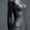 Women's 'Vise' Cybernetic Arm (matte black right)