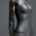 Women's 'Vise' Cybernetic Arm (black and orange ringed right)