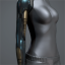 Women's 'Vise' Cybernetic Arm (blue and black ringed right)