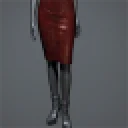 Women's 'Structure' Skirt (red leather)