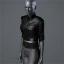 Women's 'Sterling' Dress Blouse (black leather)